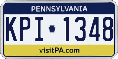 PA license plate KPI1348