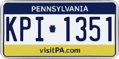 PA license plate KPI1351