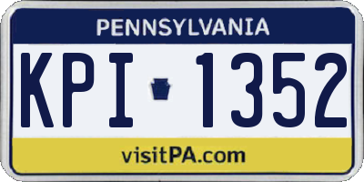 PA license plate KPI1352
