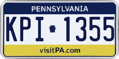PA license plate KPI1355