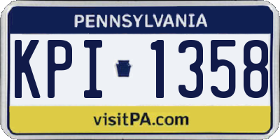 PA license plate KPI1358