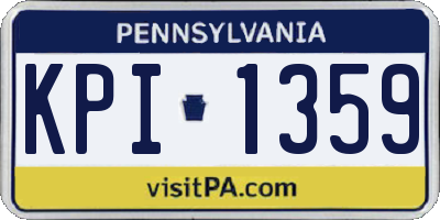 PA license plate KPI1359