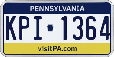 PA license plate KPI1364
