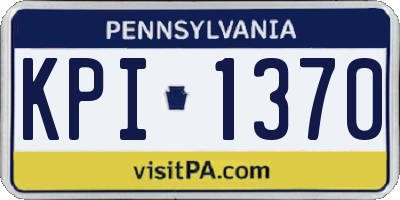 PA license plate KPI1370
