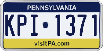PA license plate KPI1371