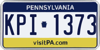 PA license plate KPI1373