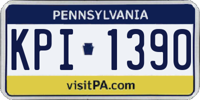 PA license plate KPI1390