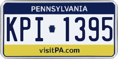 PA license plate KPI1395