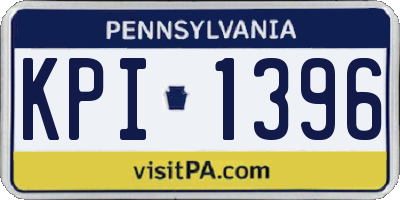 PA license plate KPI1396