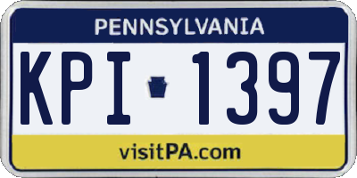 PA license plate KPI1397