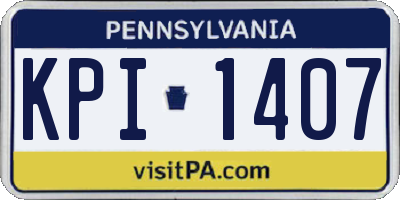 PA license plate KPI1407
