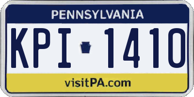 PA license plate KPI1410