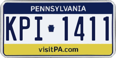 PA license plate KPI1411
