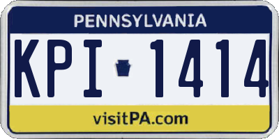 PA license plate KPI1414