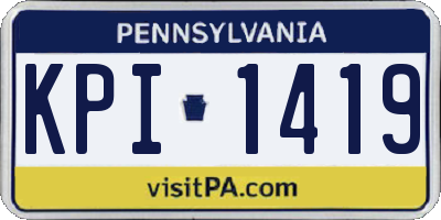 PA license plate KPI1419