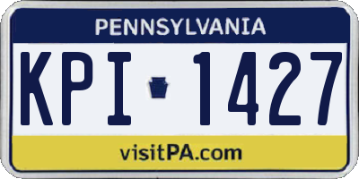 PA license plate KPI1427