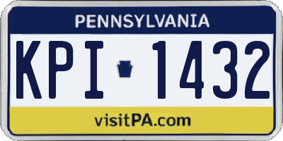 PA license plate KPI1432