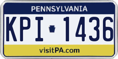 PA license plate KPI1436