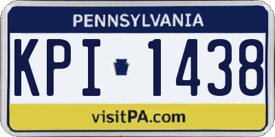 PA license plate KPI1438