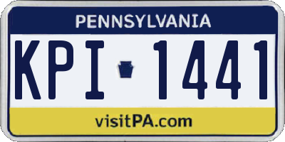 PA license plate KPI1441