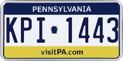 PA license plate KPI1443