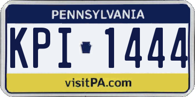 PA license plate KPI1444