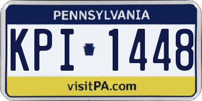 PA license plate KPI1448