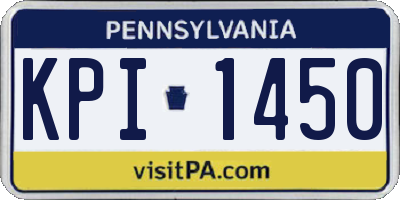 PA license plate KPI1450