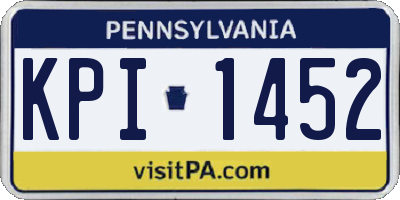PA license plate KPI1452