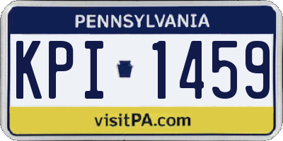 PA license plate KPI1459