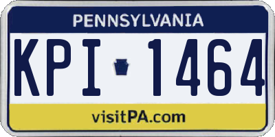 PA license plate KPI1464