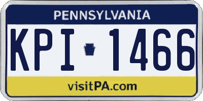 PA license plate KPI1466