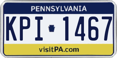 PA license plate KPI1467
