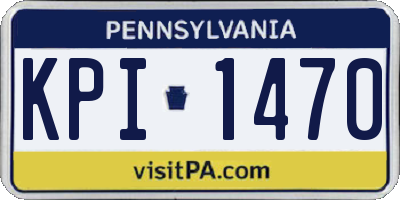 PA license plate KPI1470