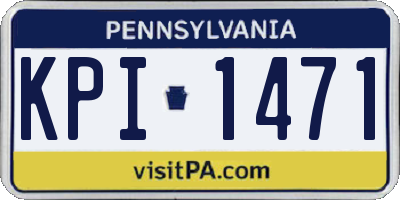 PA license plate KPI1471
