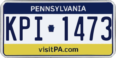 PA license plate KPI1473