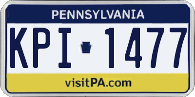 PA license plate KPI1477