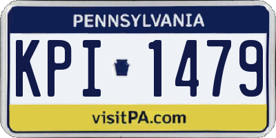PA license plate KPI1479