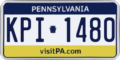 PA license plate KPI1480