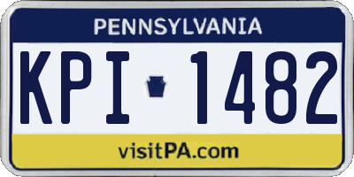 PA license plate KPI1482