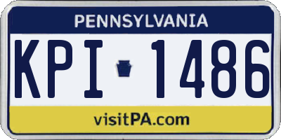 PA license plate KPI1486