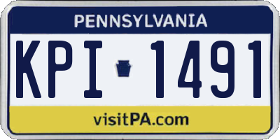 PA license plate KPI1491