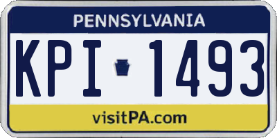 PA license plate KPI1493