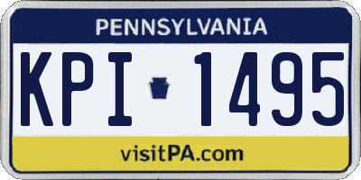 PA license plate KPI1495