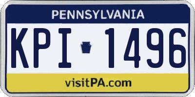PA license plate KPI1496