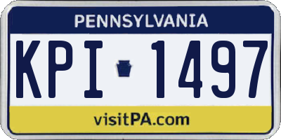 PA license plate KPI1497