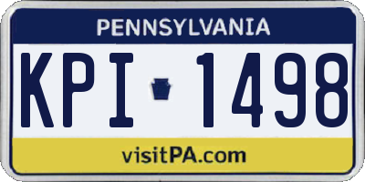 PA license plate KPI1498