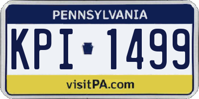 PA license plate KPI1499
