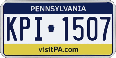 PA license plate KPI1507