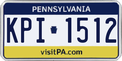 PA license plate KPI1512